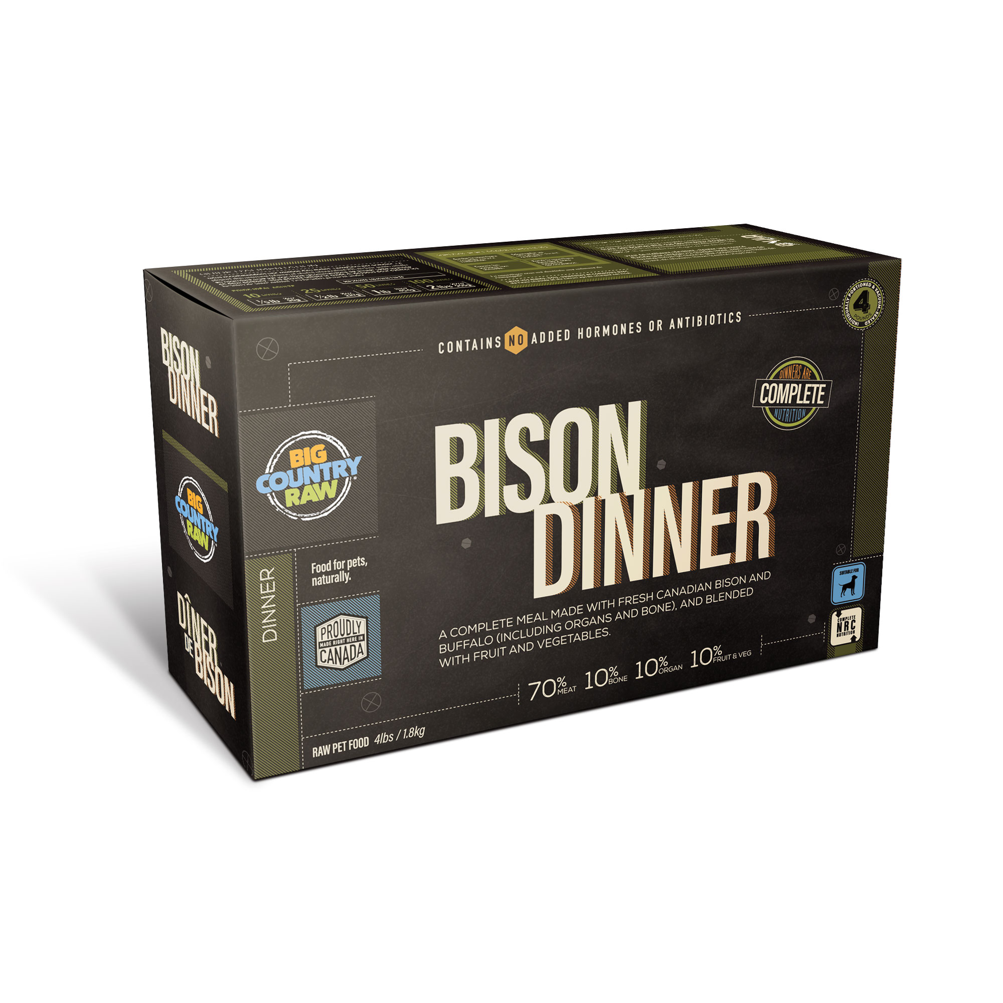 Bison Dinner CARTON - 4 lb | Big Country Raw