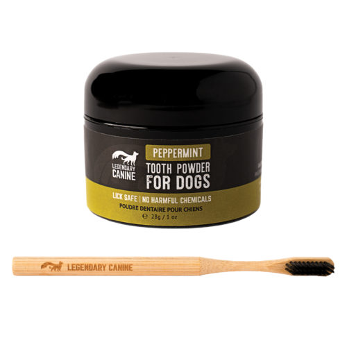 Legendary Canine Bamboo Tooth Powder and Toothbrush for Dogs